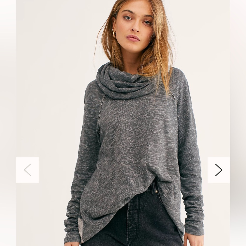 Free People Cowl Neck Cocoon Pullover